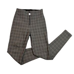 Zara Gray Plaid Leggings